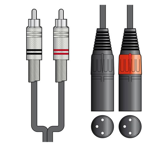Chord Classic Audio Leads 2 x RCA Plugs - 2 x XLR Male