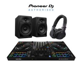 Pioneer DJ DDJ-FLX10, DM50D and HDJ-CUE1 Bundle