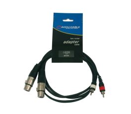 Twin XLR Female To Twin RCA Cable 3m